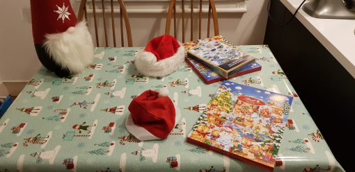 Christmas Elf Oilcloth Tablecloth