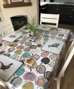 Apples Marshmallow Wipe Clean Oilcloth tablecloth