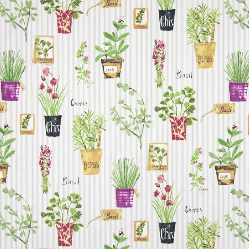 Herb Garden Gloss Oilcloth Tablecloth