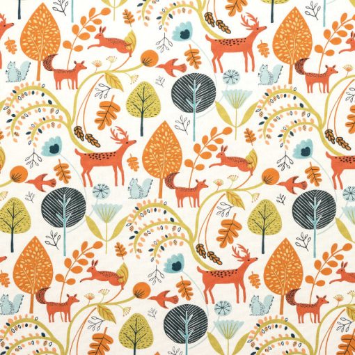 Scandi Forest Autumn Matt Oilcloth
