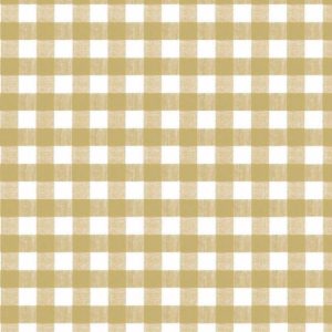 Vichy Sand Gingham Gloss Oilcloth Tablecloth